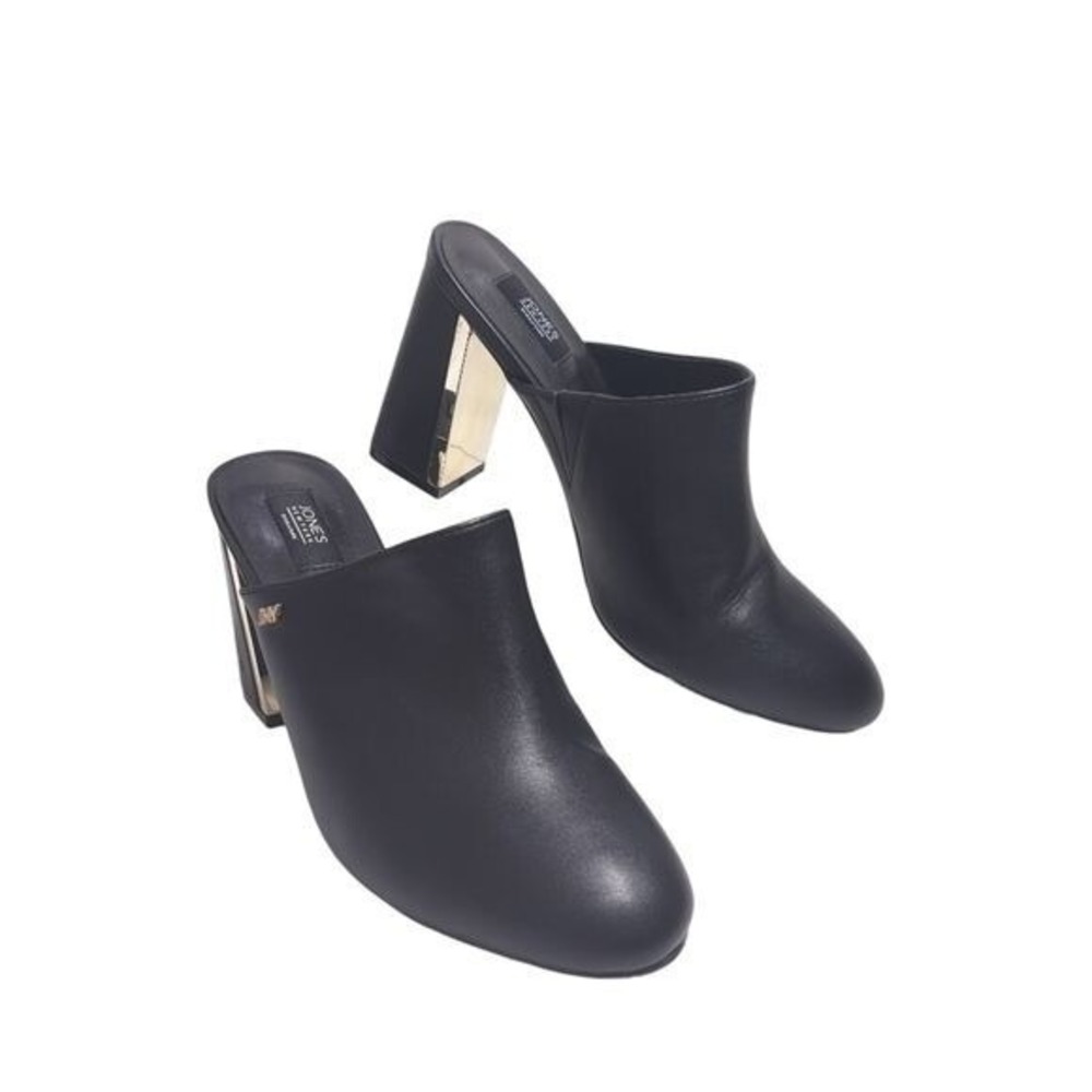 Jones New York Women's Signature JNY- Hallena Black High Heel Mules Size 8.5 M